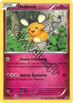 Carte Pokémon Dedenne  n°70 de la série Vigueur Spectrale