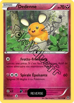 Carte Pokémon Dedenne  Reverse n°70 de la série Vigueur Spectrale