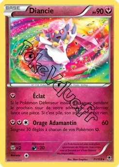 Carte Pokémon Diancie  n°71 de la série Vigueur Spectrale