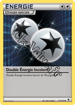 Carte Pokémon Double Énergie Incolore n°111 de la série Vigueur Spectrale
