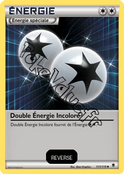 Carte Pokémon Double Énergie Incolore Reverse n°111 de la série Vigueur Spectrale