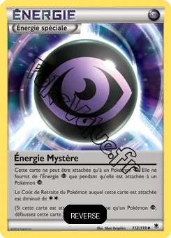 Carte Pokémon Énergie Mystère Reverse n°112 de la série Vigueur Spectrale