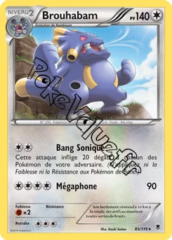Carte Pokémon Exploud  n°85 de la série Vigueur Spectrale