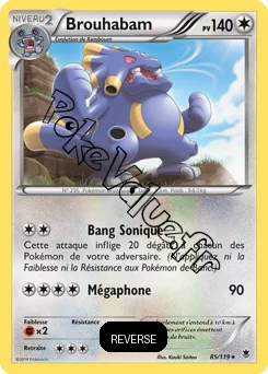 Carte Pokémon Exploud  Reverse n°85 de la série Vigueur Spectrale