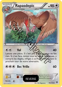 Carte Pokémon Fearow  Reverse n°79 de la série Vigueur Spectrale