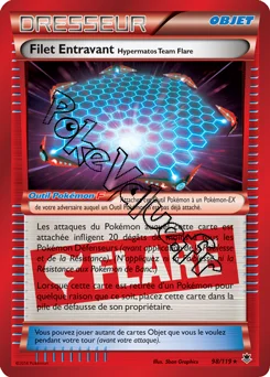 Carte Pokémon Filet Entravant Hypermatos Team Flare n°98 de la série Vigueur Spectrale
