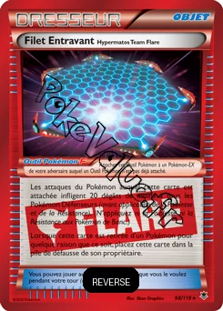 Carte Pokémon Filet Entravant Hypermatos Team Flare Reverse n°98 de la série Vigueur Spectrale