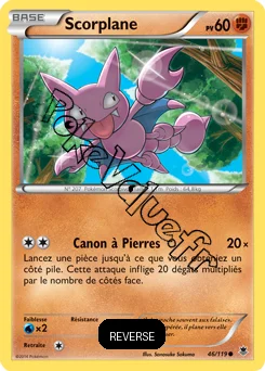 Carte Pokémon Gligar  Reverse n°46 de la série Vigueur Spectrale