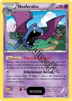 Carte Pokémon Golbat  Reverse n°32 de la série Vigueur Spectrale