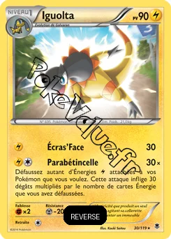 Carte Pokémon Iguolta  Reverse n°30 de la série Vigueur Spectrale