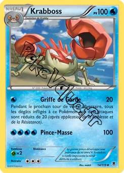 Carte Pokémon Kingler  n°14 de la série Vigueur Spectrale