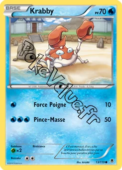 Carte Pokémon Krabby  n°13 de la série Vigueur Spectrale