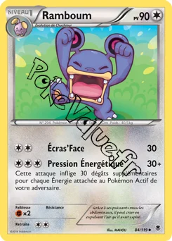 Carte Pokémon Loudred  n°84 de la série Vigueur Spectrale
