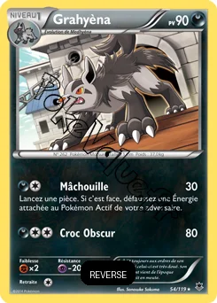 Carte Pokémon Mightyena  Reverse n°54 de la série Vigueur Spectrale