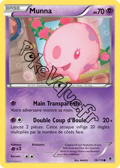 Carte Pokémon Munna  n°39 de la série Vigueur Spectrale