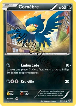 Carte Pokémon Murkrow  n°51 de la série Vigueur Spectrale