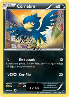 Carte Pokémon Murkrow  Reverse n°51 de la série Vigueur Spectrale