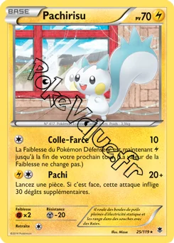 Carte Pokémon Pachirisu  n°25 de la série Vigueur Spectrale