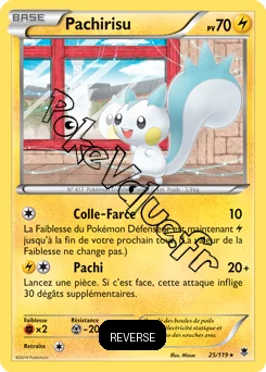Carte Pokémon Pachirisu  Reverse n°25 de la série Vigueur Spectrale