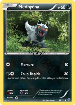 Carte Pokémon Poochyena  n°53 de la série Vigueur Spectrale