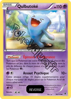 Carte Pokémon Qulbutoké  Reverse n°36 de la série Vigueur Spectrale