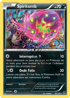 Carte Pokémon Spiritomb  n°55 de la série Vigueur Spectrale