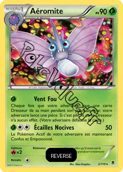 Carte Pokémon Venomoth  Reverse n°2 de la série Vigueur Spectrale