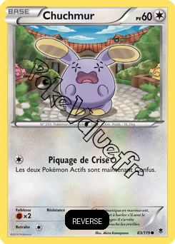 Carte Pokémon Whismur  Reverse n°83 de la série Vigueur Spectrale