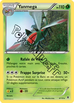 Carte Pokémon Yanmega  n°4 de la série Vigueur Spectrale