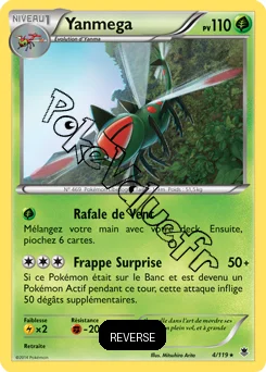 Carte Pokémon Yanmega  Reverse n°4 de la série Vigueur Spectrale