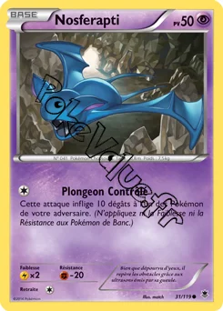Carte Pokémon Zubat  n°31 de la série Vigueur Spectrale