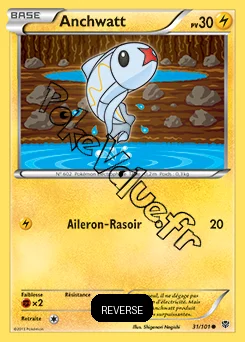 Carte Pokémon Anchwatt Reverse n°31 de la série Explosion Plasma