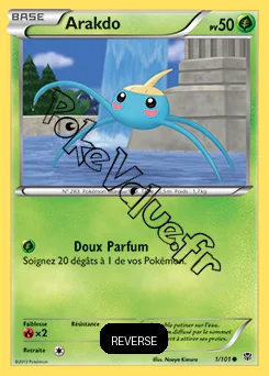 Carte Pokémon Arakdo Reverse n°1 de la série Explosion Plasma