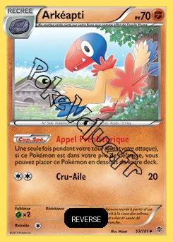 Carte Pokémon Arkéapti Reverse n°53 de la série Explosion Plasma