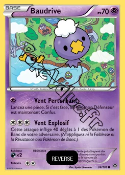Carte Pokémon Baudrive Reverse n°34 de la série Explosion Plasma