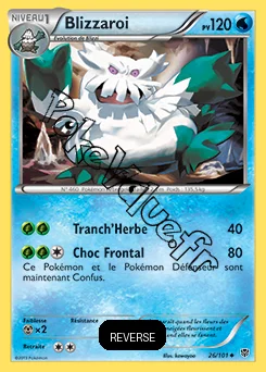 Carte Pokémon Blizzaroi  Reverse n°26 de la série Explosion Plasma