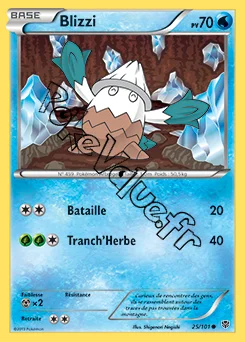Carte Pokémon Blizzi  n°25 de la série Explosion Plasma