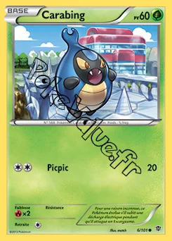 Carte Pokémon Carabing n°6 de la série Explosion Plasma