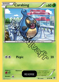 Carte Pokémon Carabing Reverse n°6 de la série Explosion Plasma