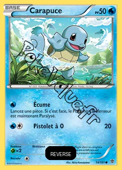 Carte Pokémon Carapuce Reverse n°14 de la série Explosion Plasma
