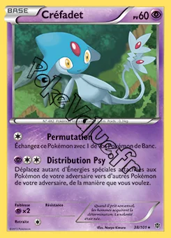 Carte Pokémon Créfadet n°38 de la série Explosion Plasma