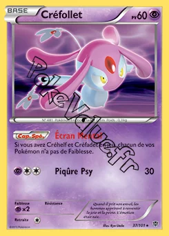 Carte Pokémon Créfollet n°37 de la série Explosion Plasma