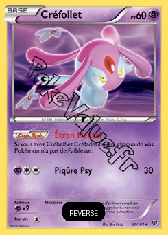 Carte Pokémon Créfollet Reverse n°37 de la série Explosion Plasma