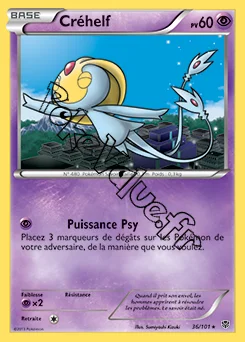 Carte Pokémon Créhelf n°36 de la série Explosion Plasma