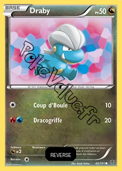 Carte Pokémon Draby Reverse n°62 de la série Explosion Plasma