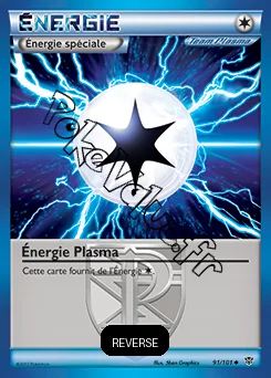Carte Pokémon Énergie Plasma Reverse n°91 de la série Explosion Plasma