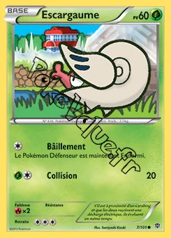 Carte Pokémon Escargaume n°7 de la série Explosion Plasma