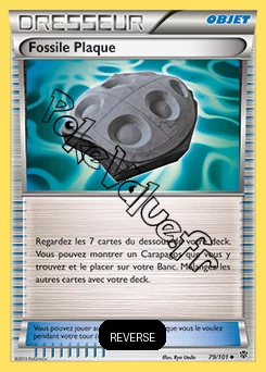 Carte Pokémon Fossile Plaque Reverse n°79 de la série Explosion Plasma