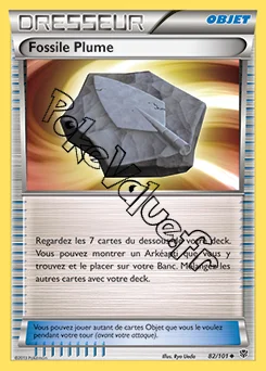 Carte Pokémon Fossile Plume n°82 de la série Explosion Plasma