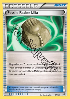 Carte Pokémon Fossile Racine Lilia n°87 de la série Explosion Plasma
